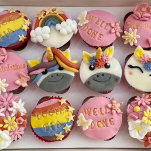 Unicorn cupcakes with pineapple flavour