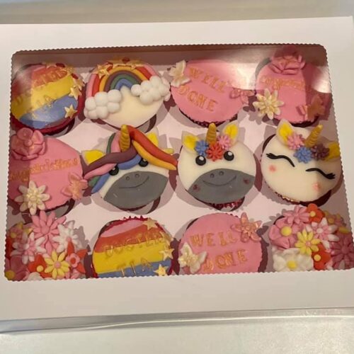 Unicorn cupcakes with pineapple flavour
