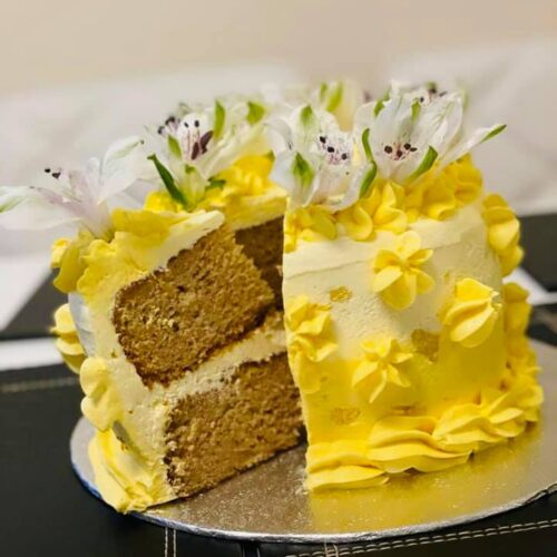 Lemon Sponge Cake with Lemon Buttercream