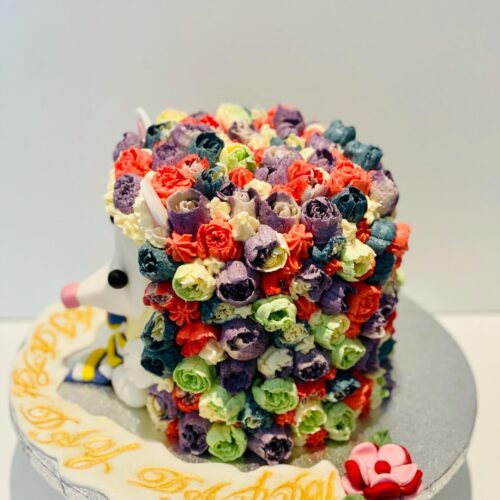 Banana Vanilla Cake with alternative Raspberry Jam and Buttercream Layers