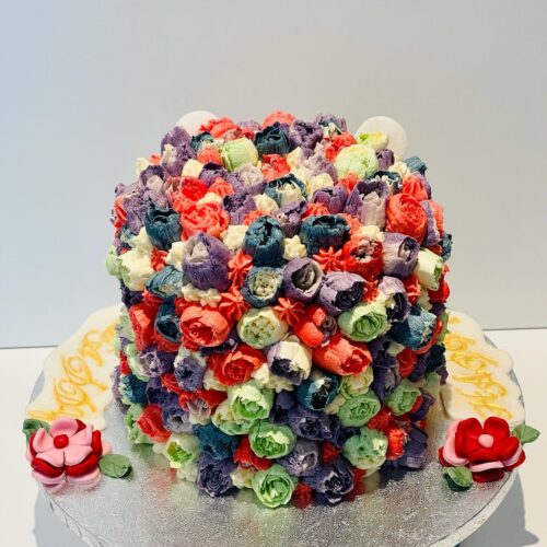 Banana Vanilla Cake with alternative Raspberry Jam and Buttercream Layers