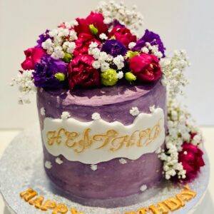 Vanilla Sponge Floral Cake