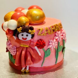 Vanilla Sponge cake with Raspberry Jam and Buttercream Layers