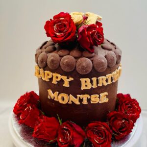 Chocolate Cake decorated with Roses