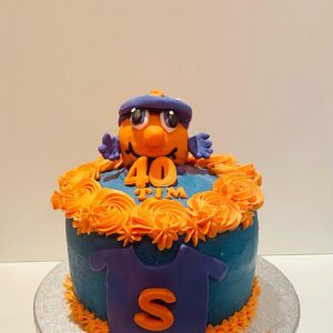 Syracuse University Sports Chocolate Cake with alternative Raspberry Jam and Buttercream layers