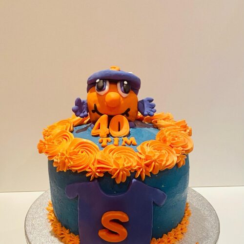 Syracuse University Sports Chocolate Cake with alternative Raspberry Jam and Buttercream layers