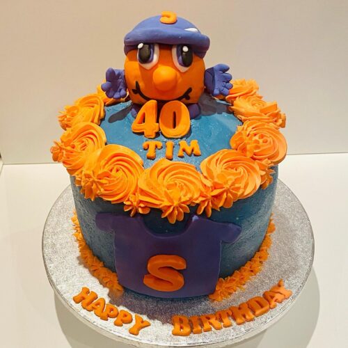 Syracuse University Sports Chocolate Cake with alternative Raspberry Jam and Buttercream layers