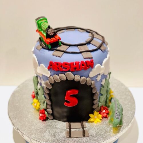 Chocolate Forest Train Theme Cake