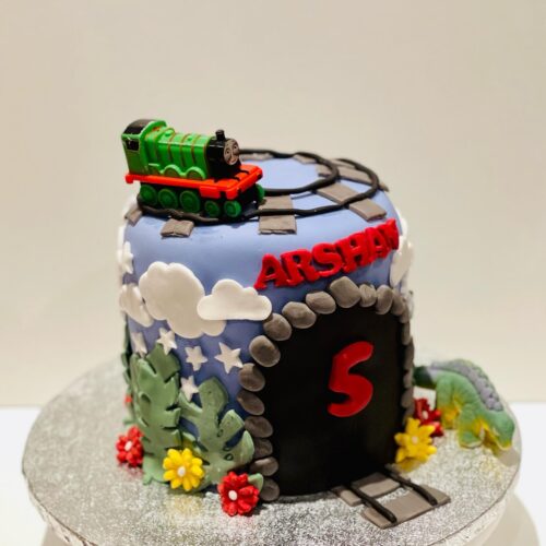 Chocolate Forest Train Theme Cake