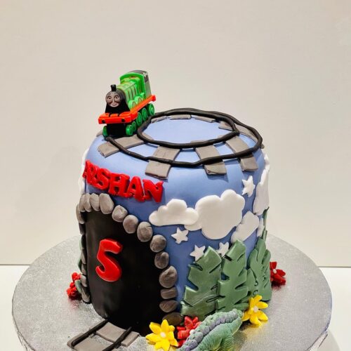 Chocolate Forest Train Theme Cake