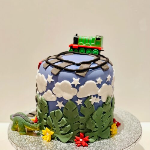 Chocolate Forest Train Theme Cake