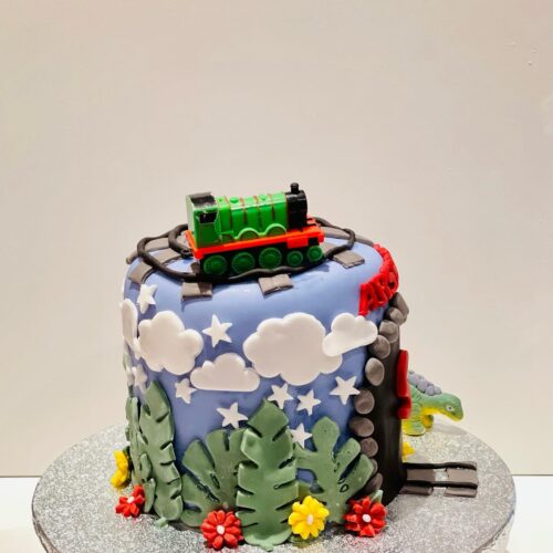 Chocolate Forest Train Theme Cake
