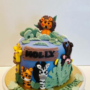 Chocolate Cake Wild Animals Theme
