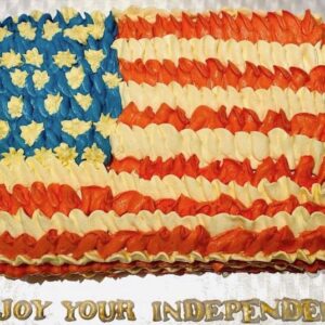 “4th of July” Chocolate cake with buttercream filling