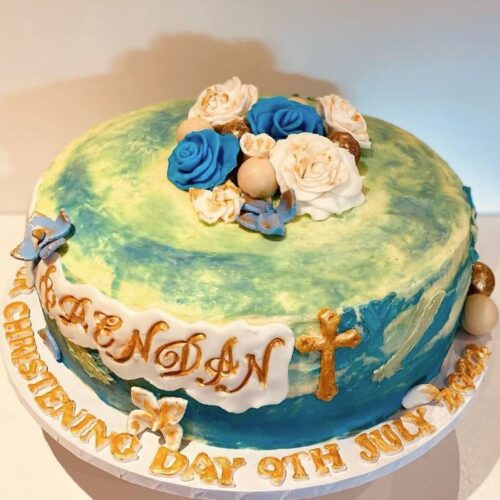 Christening Vanilla Cake