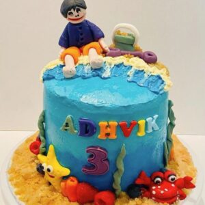 Chocolate Beach Cake with Buttercream Filling