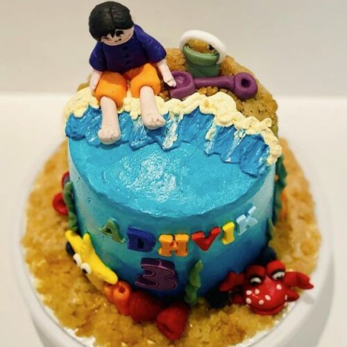 Chocolate Beach Cake with Buttercream Filling