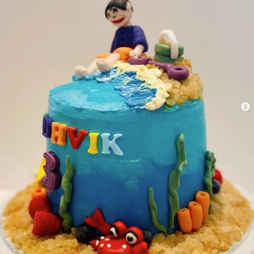 Chocolate Beach Cake with Buttercream Filling